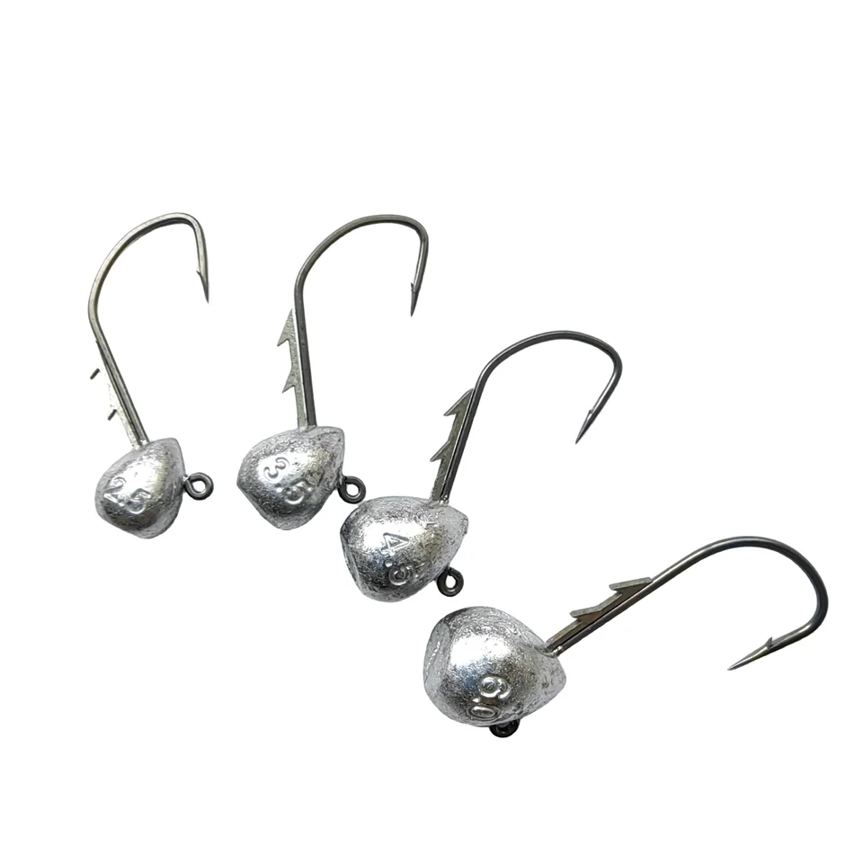 

10 шт., рыболовные крючки с большой головкой, 2,5/3,5/4,5/6 г