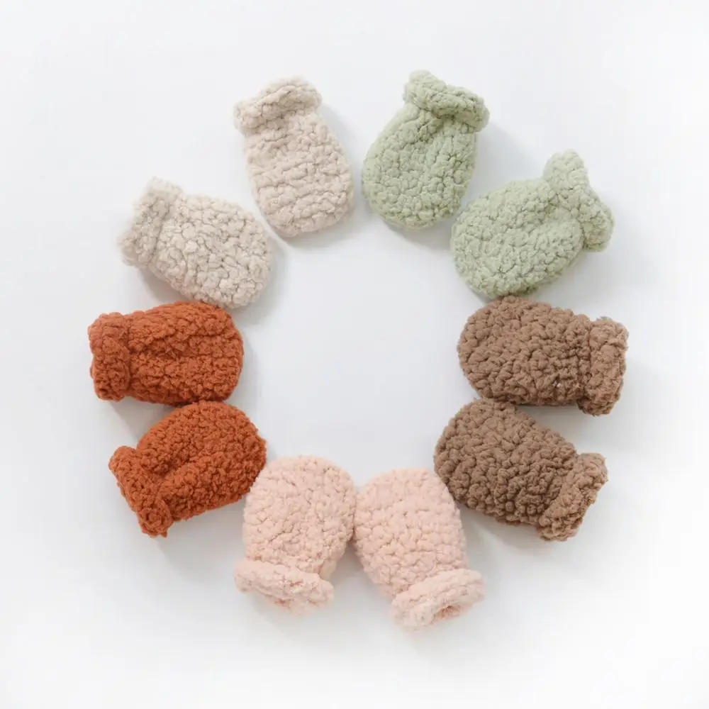 

Thickening Baby Winter Warm Gloves 1-3Y Fleece Plush Kids Warm Gloves Soft Cold Prevention Toddler Gloves