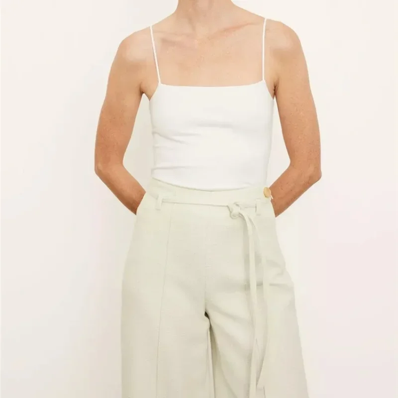 

Casual Double-layer Bottoming Simple Elastic One-shoulder Tube Top Sleeveless Suspenders Camisoles for Women