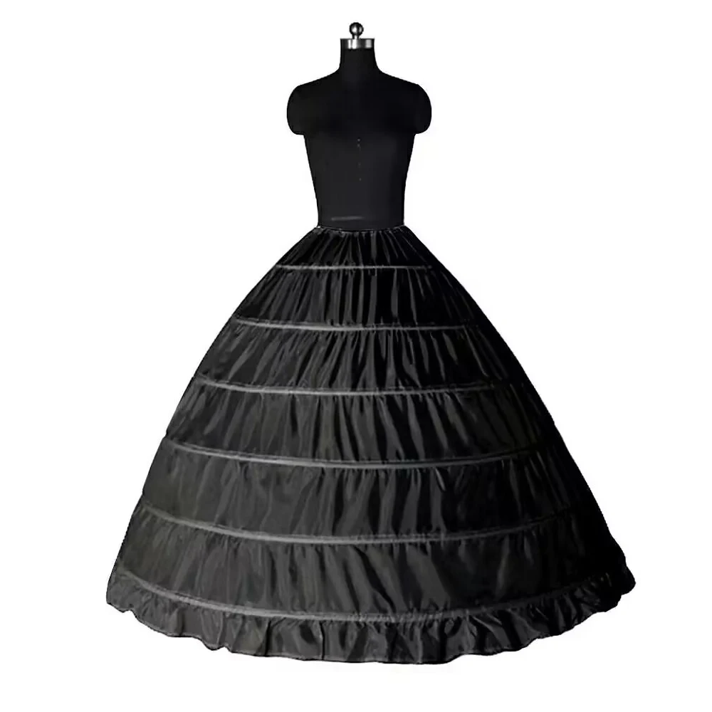 Paowsietiviity A-lijn Stof Hoepel Voor Bruiloft Bruidsjurk Jurk Slip Petticoat Zwart Kleine, 2 Set (Wit, S), S