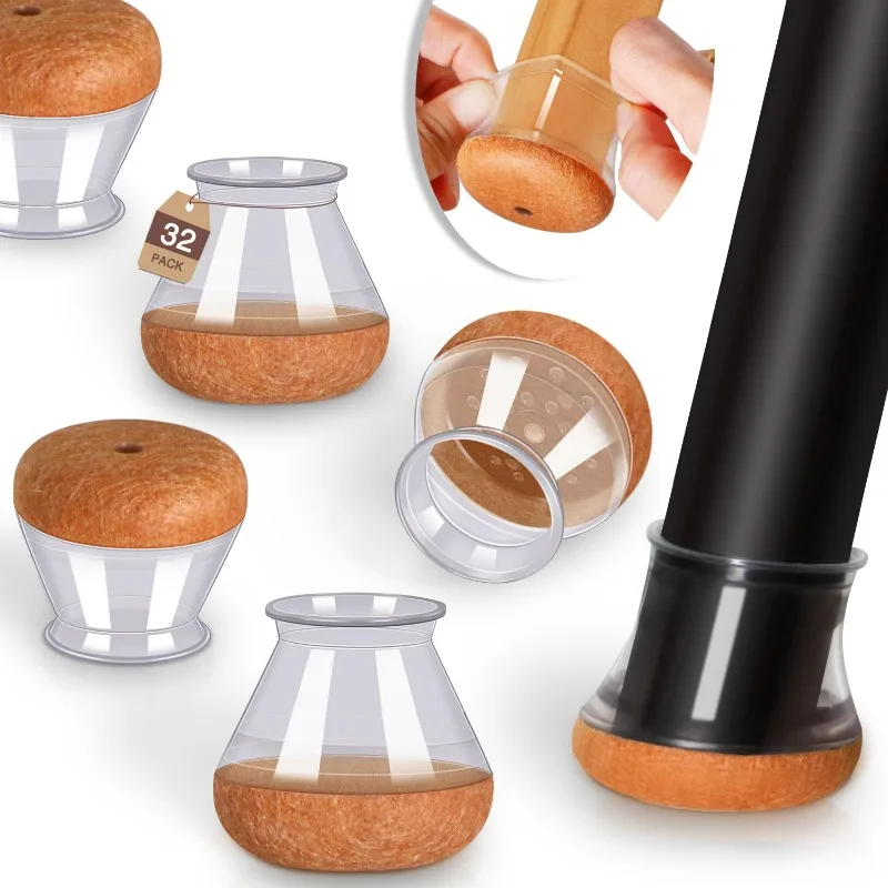 1-32Pcs Silicone Furniture Leg Pads