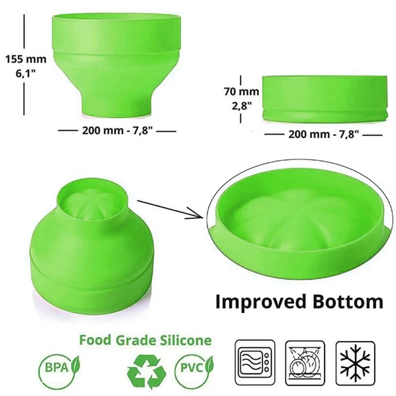 Popcorn Microwave Silicone Foldable Kitchen Easy Tools DIY Popcorn Bucket Bowl Maker With Lid
