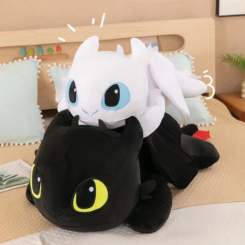 Body Pillow Large Toothless Dragon Plush Body Pillow Cute Cartoon Dragon Soft Decorative Stuffed Body Pillow Anime Sleeping Back Cushion