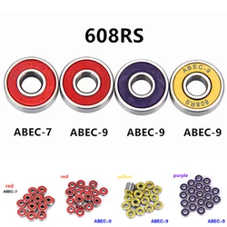 1*Roller Skate Skateboard Ball Wheel Bearing ABEC-7/9 608RS Sealed Shaft Bearing Anti-rust Skateboard Wheel Miniature Tool