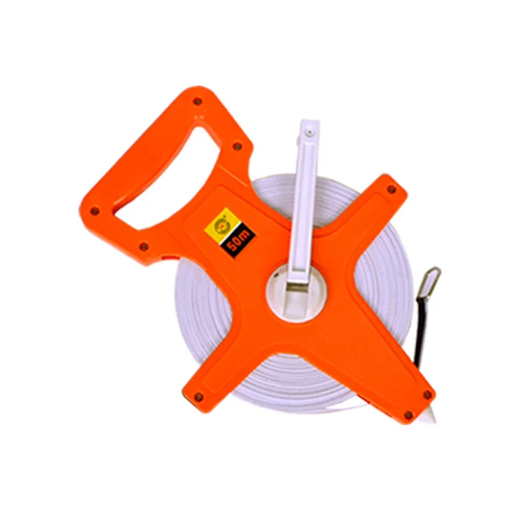 

1Pc 30m/50m/100m Meter Open Reel Fiberglass Tape Measure Inch Metric Scale Impact Resistant Plastic Measure Tools