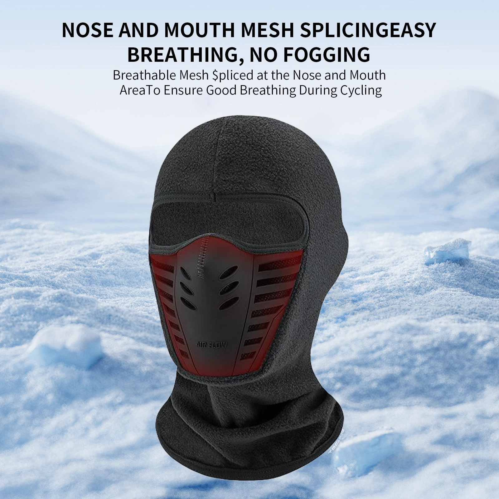 TOSUOD Windproof Dustproof Warm Face Mask Winter Elastic Breathable Full Face - Image 4