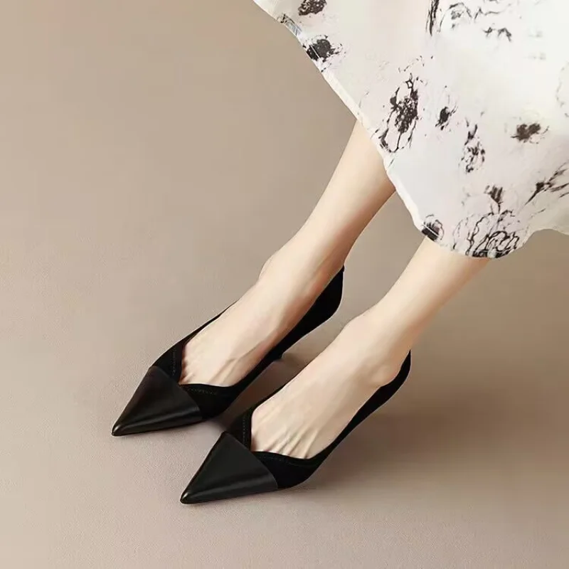 Fashion Pointed Toe High Heels Slip-on Commute Female Shoes Classic Black Dress Shoes Comfortable Shallow Women's Pumps 2023 6