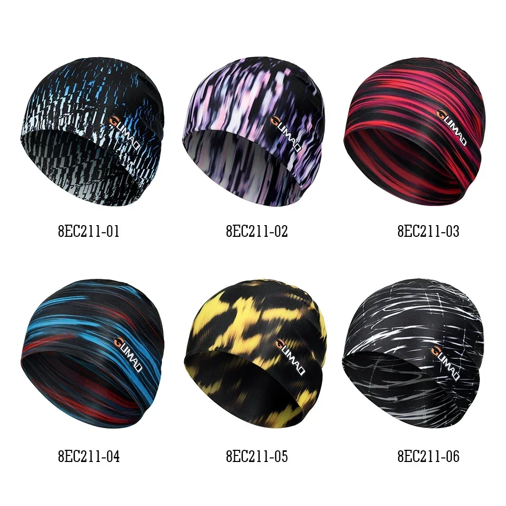 Winter Double-layer Fabric Running Print Beanies Bicycle Hat Tennis Hiking Workout Ski Cycling Snowboard Stretch Cap Men Women winter hats winter cycling cap sports hat