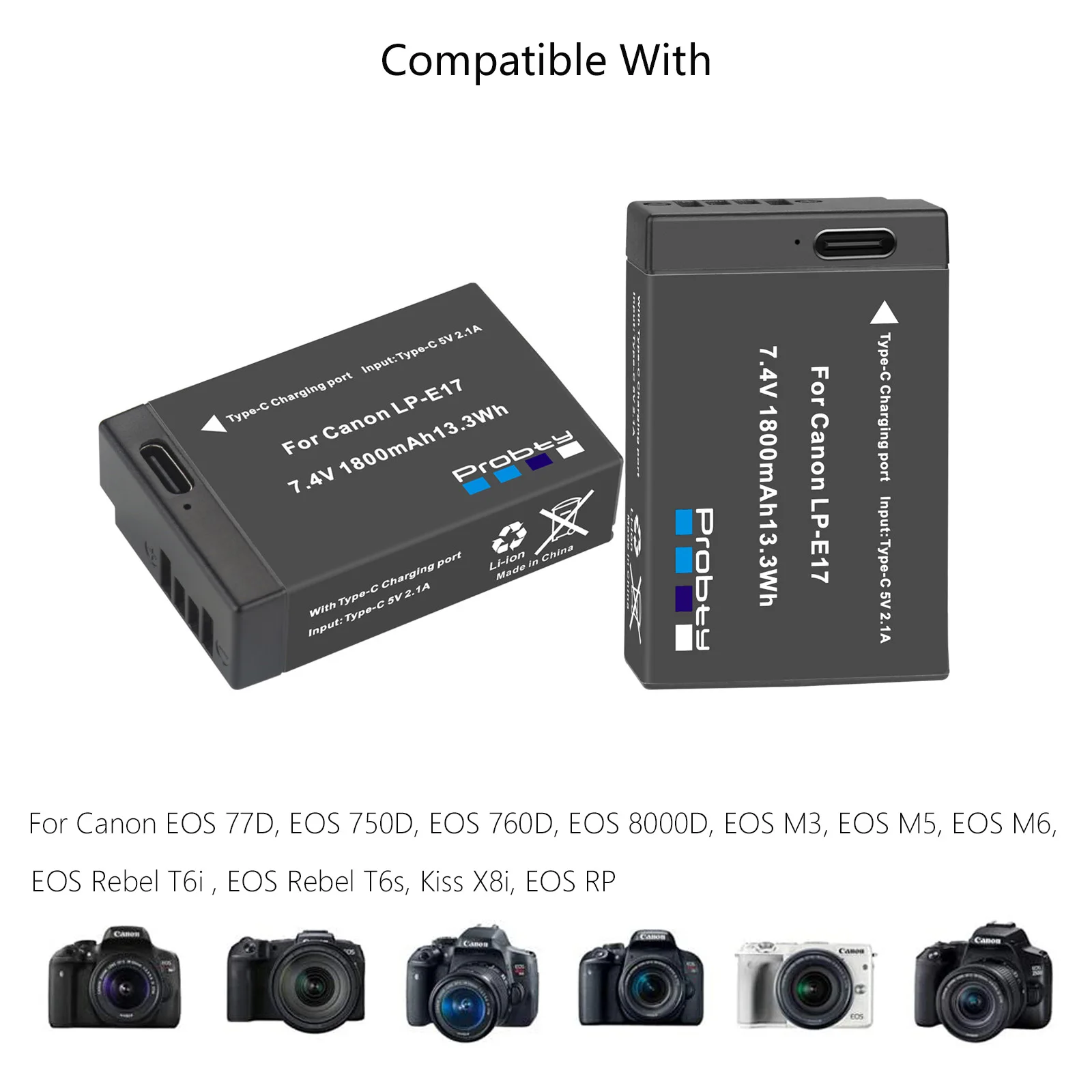 para Canon EOS M3 M6 T6i T6s