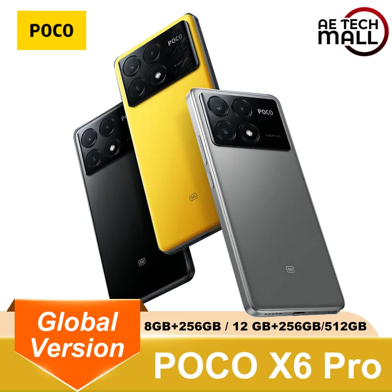 【World Premiere】POCO X6 Pro 5G Global Version 256GB/512GB Dimensity  8300-Ultra 64MP Triple Camera 6.67 1.5K DotDisplay 67W NFC