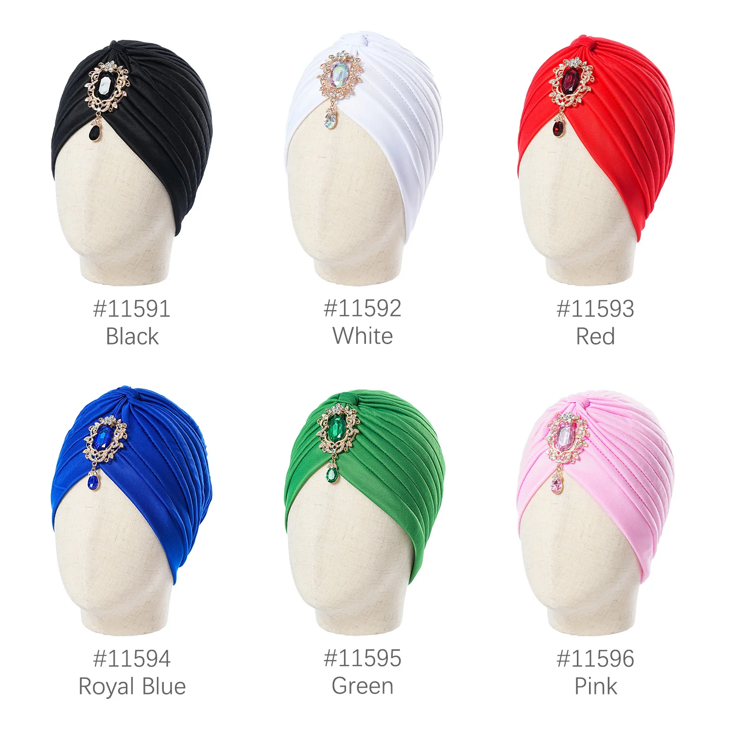 Women Luxury Diamonds Divas Stretchable Turban Head Wrap Hat Female Muslim Indian Hat Bandana Chemo Cap African Hat Headwear 3