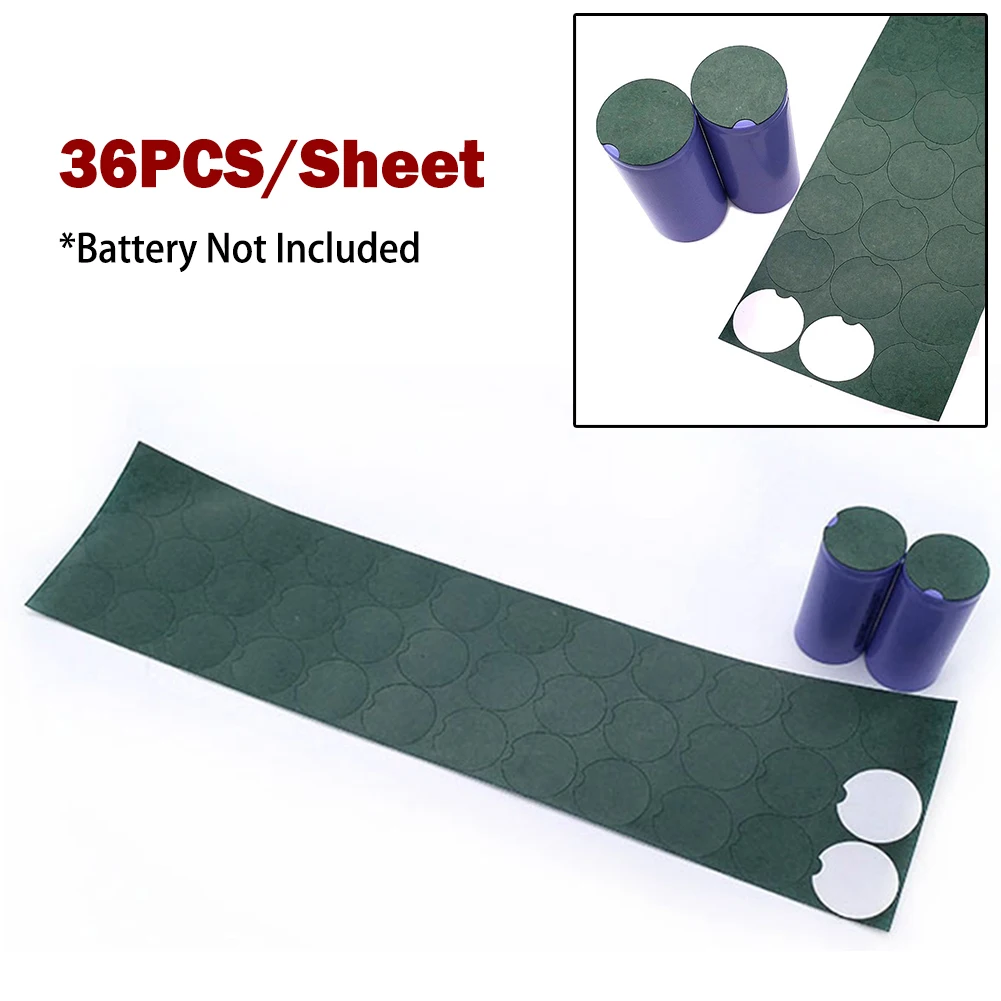

36Sheets Battery Insulator Adhesive Paperboard 0.24mm/0.01" Insulation Gasket For 32650 Battery Insulation Spacer Power Tools