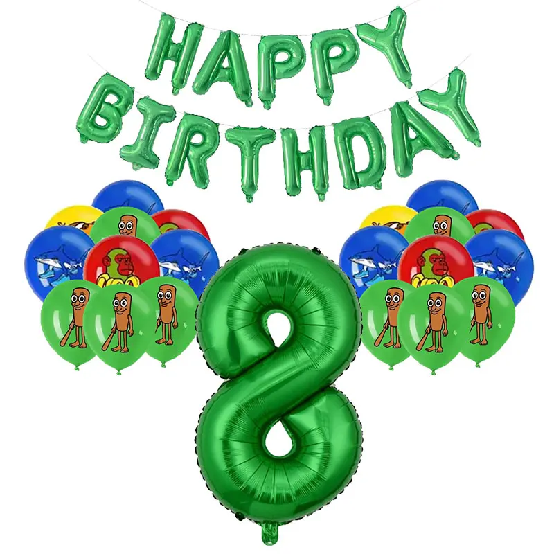 Brainrot Italienische Geburtstagsparty-Dekoration, Einweggeschirr, Ballon, Tralalero, Tischdecke, Geschenktüten, Kuchen, Kindergeburtstag, Gastgeschenk – Detail 30