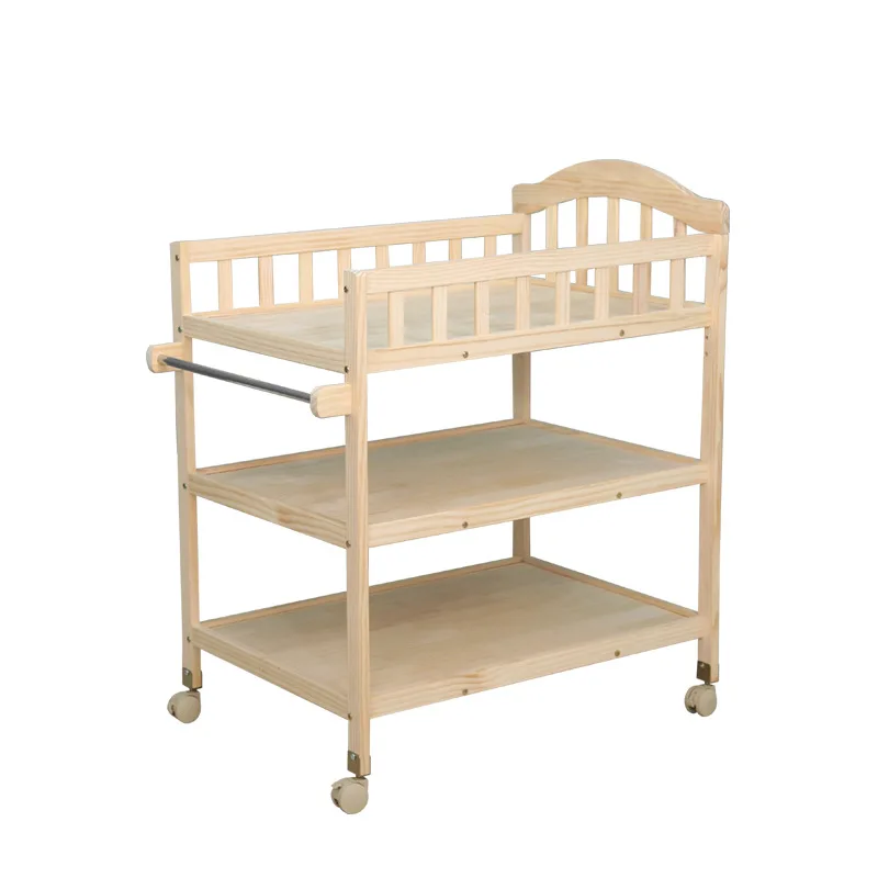 Multi Functional Solid Wood Diaper Table for Newborn Baby BB Care Diaper Changing Operation Table Massage Touch