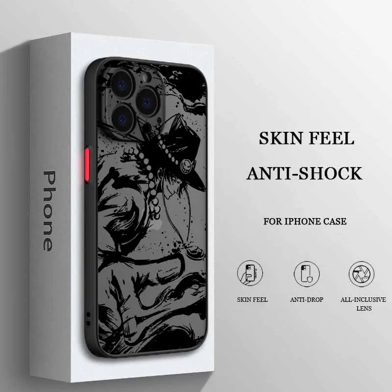 Frosted Translucent Soft Silicone Anime Phone Case Cover