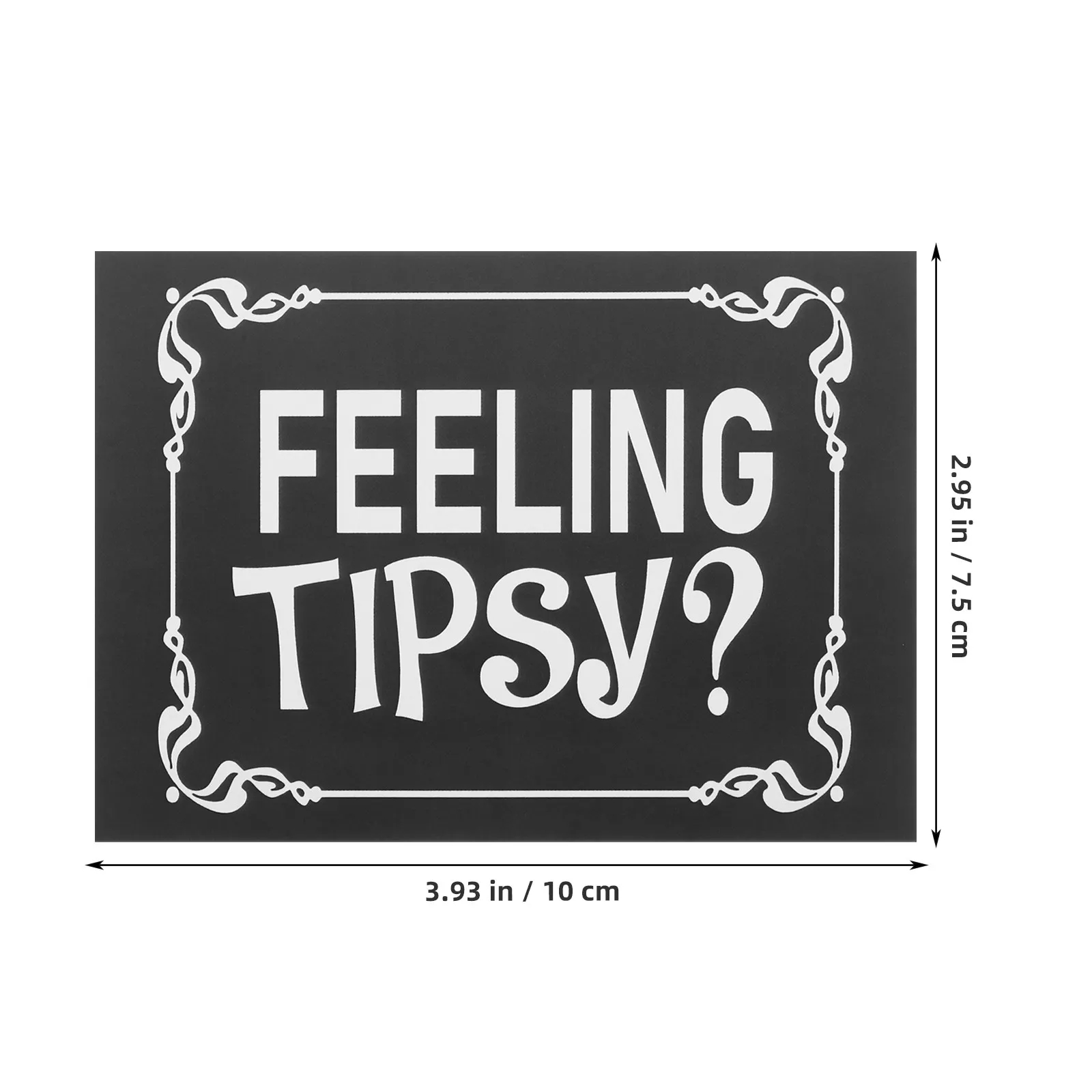 10Pcs Feeling Tipsy 스티커 라벨 방수 자체 접착식 레스토랑 바 장식 데칼 세련된 투명 글꼴 밝은 색상