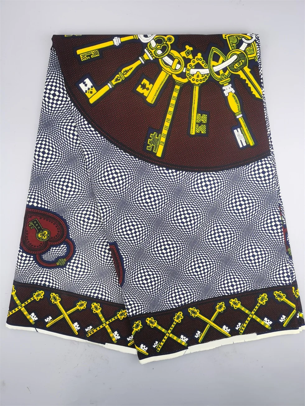 Authentic Wax Print Fabric African Dress Material 100% Cotton, 6 Yards