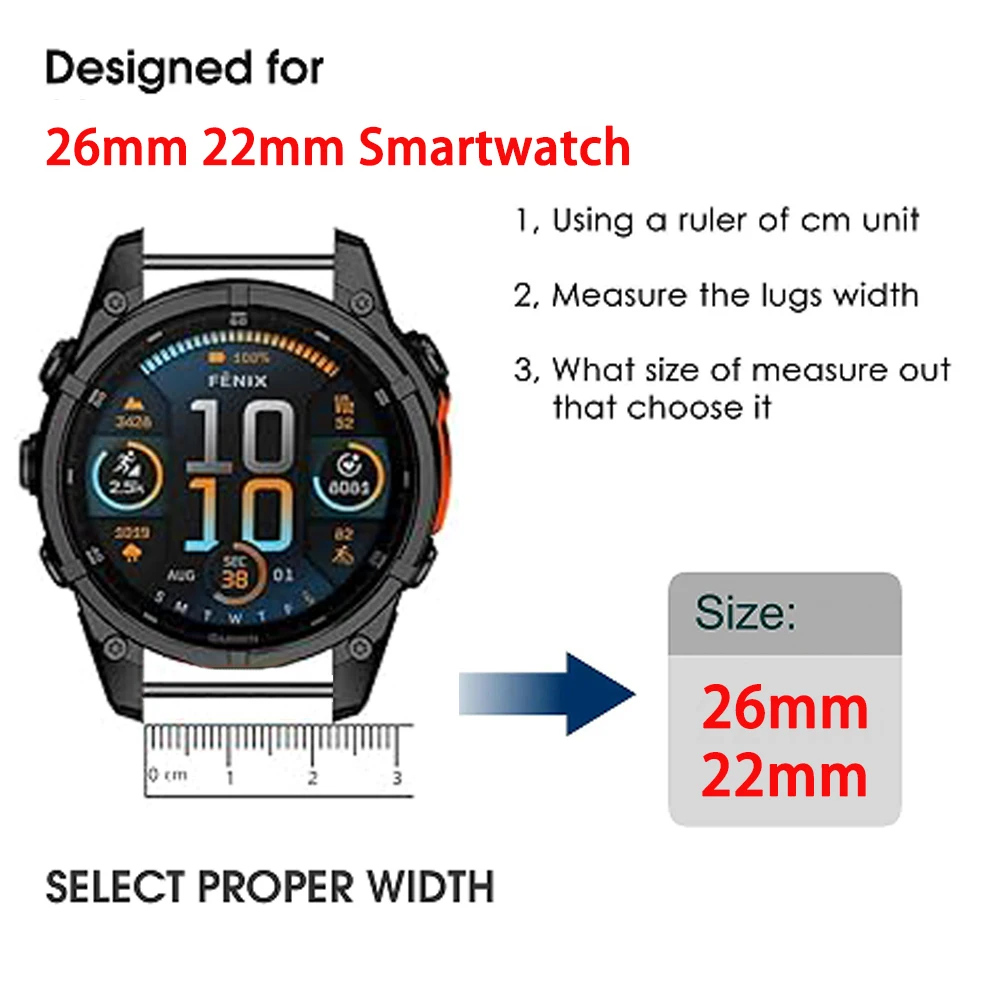 Durable QuickFit Nylon Watch Band Strap, 22mm & 26mm, Universal Fit