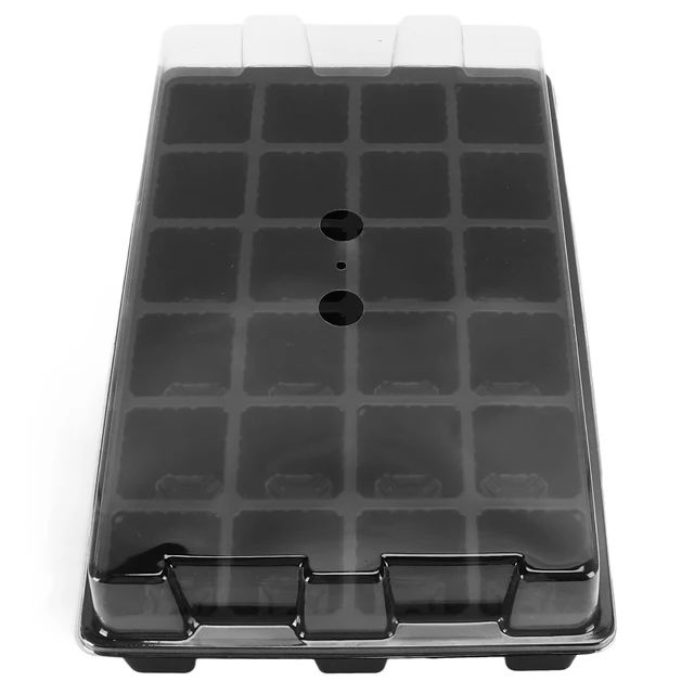 3Set 24 Lyukú Növénynövény Tálca Szaporodási Lélegző Palántát Tányér Kerti Óvoda - Image 4