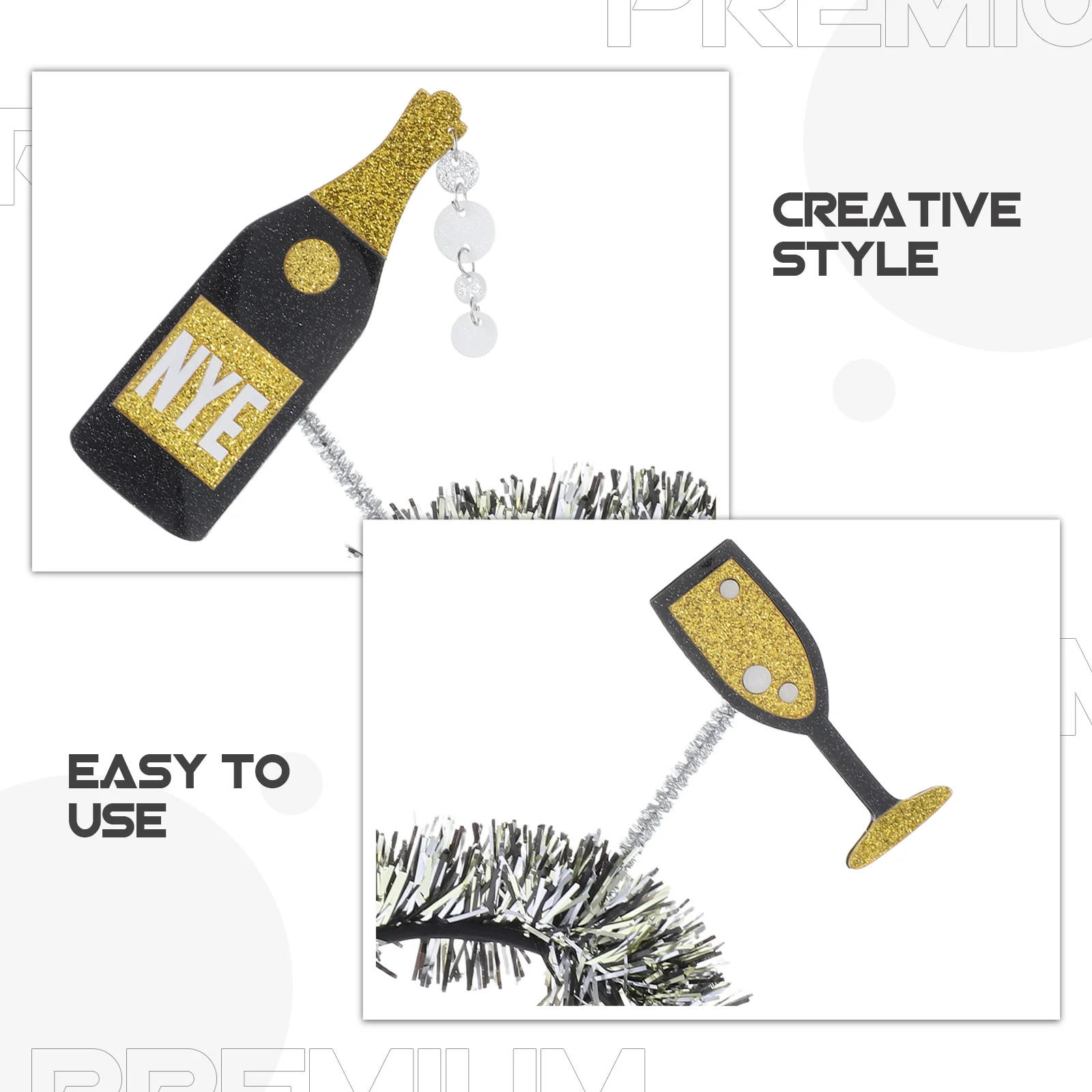 Bottle Shaped Hair Accessories Unique Headbands Holiday Decorations Festive Hair Bands New Year Costumes Accessories
