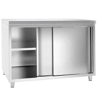 ตู้เก็บของสแตนเลสราคาโรงงาน สำหรับใช้ในครัว โรงแรม ร้านอาหาร ขายดี ตู้บานเลื่อน 1