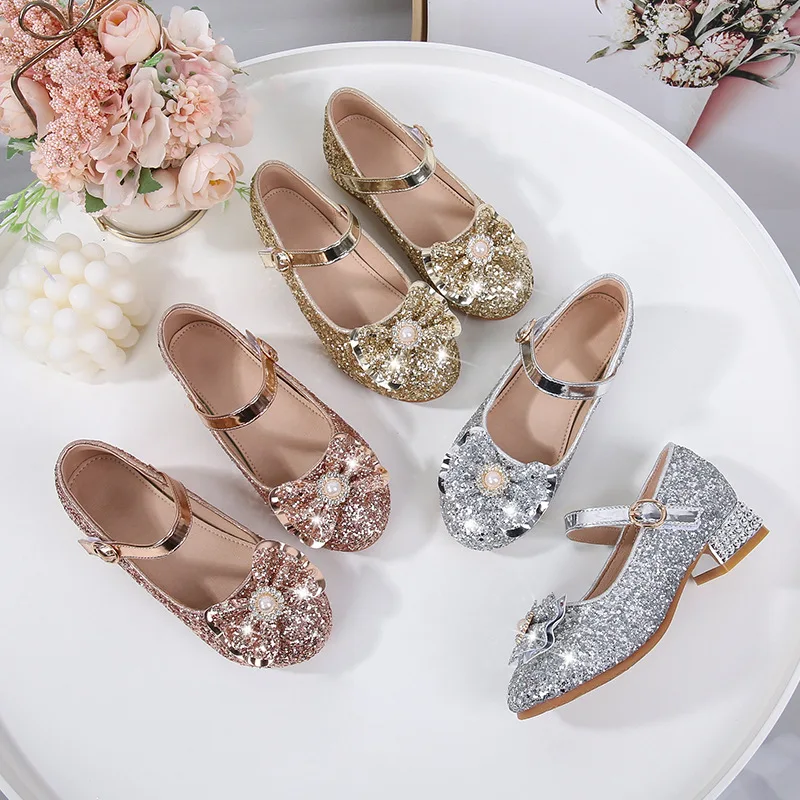 Buy LAURMOSAGirls Sandals High Heels Dress Shoes Open Toe Pump Sandals  Glitter Party Wedding Shoes for Kids Toddler Online at desertcartINDIA