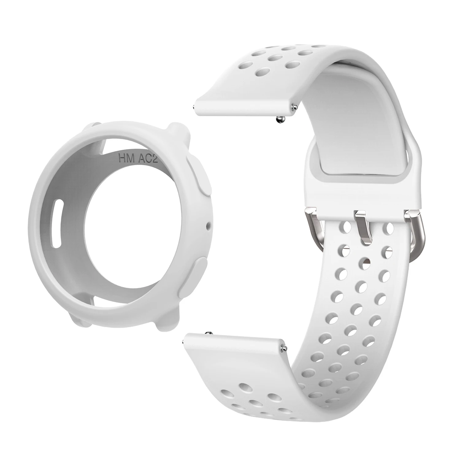 2-in-1 Set: Silicone Watch Strap with Armor-Style TPU Case