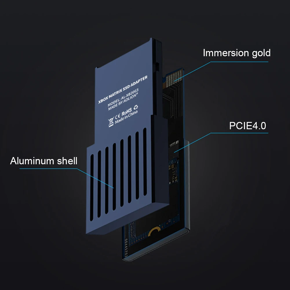 SSD externe portable 1 To pour Xbox Series X / s, boîte de conversion de disque  dur de console externe M.2 Expans