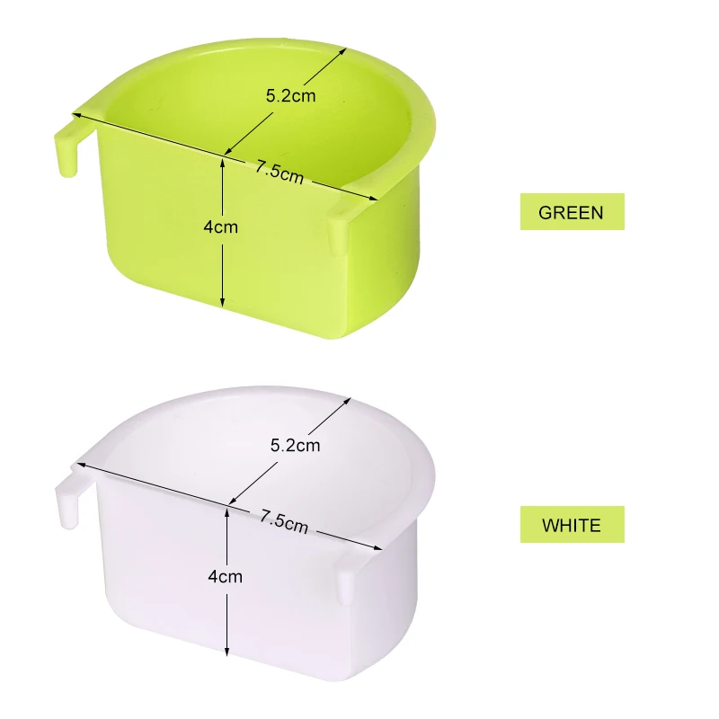 New 2pcs Bird Food Feeding Dish Easy to Install Bird Cage Feeder Bowl for Small Animals Budgie Parrot Parakeets Lovebirds 6