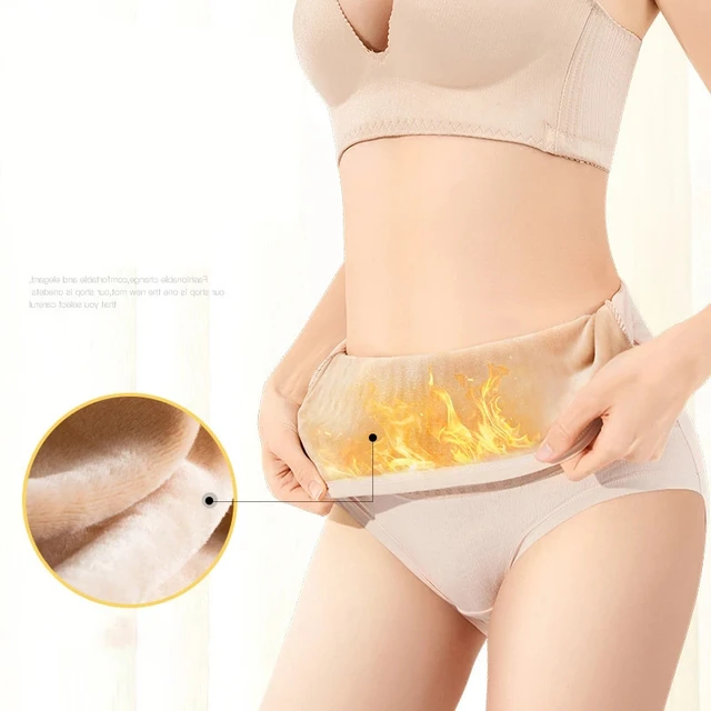 Women's Panties for Winter Thickened Underwear Comfortable Elastic