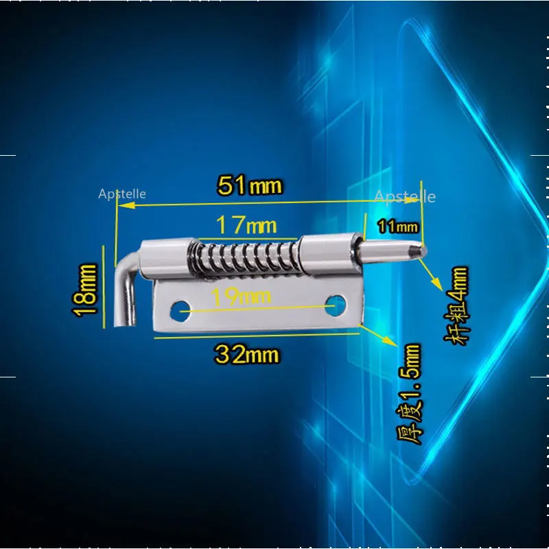 1Pc Long Silver Door Latch Sliding Lock Barrel Bolt Hasp Staple Gate Safety Spring door latch