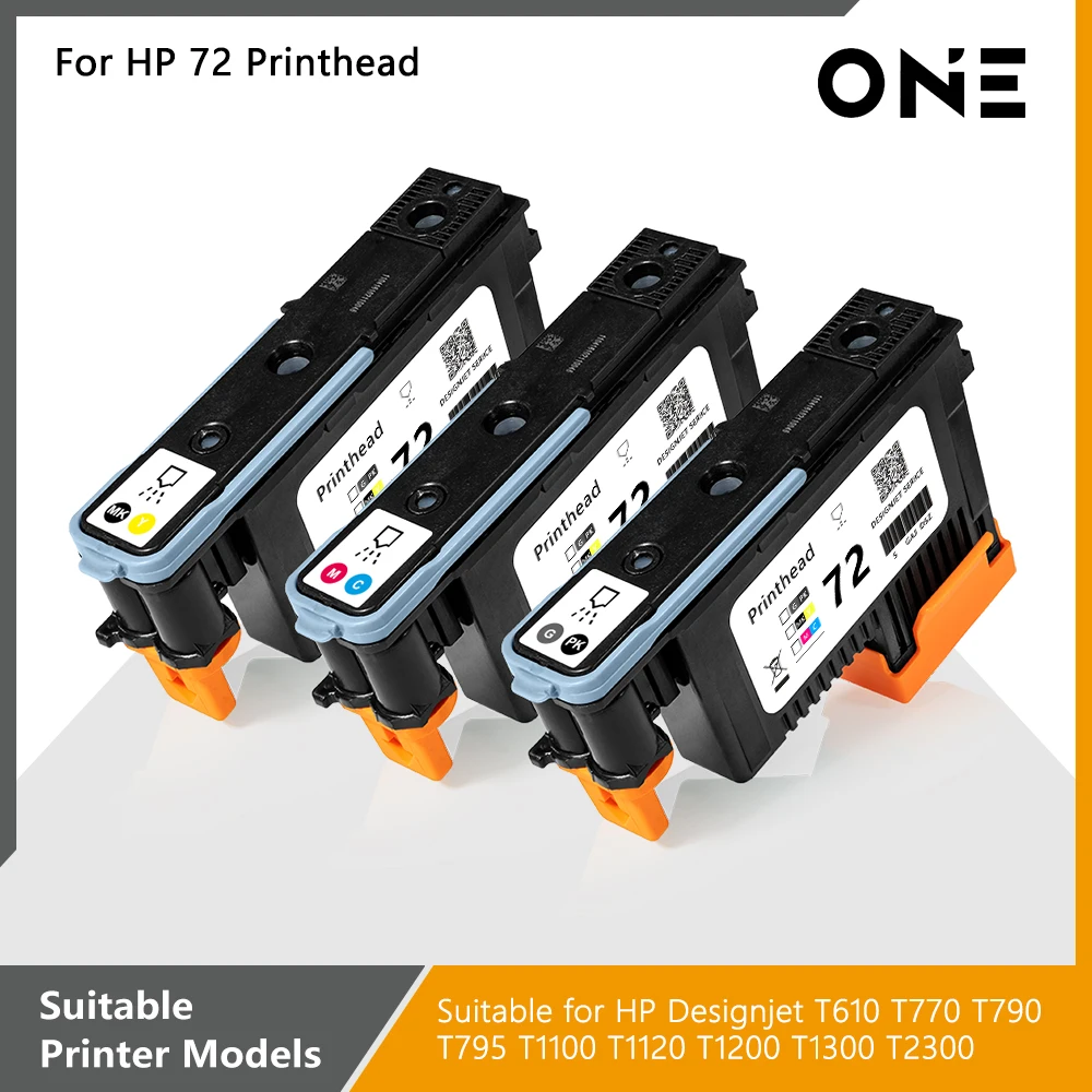Goadper 72 Tête d'impression reconditionnées Compatibles pour HP 72 Tête d'impression C9384A C9380A C9383A pour HP Designjet T2300 T1120 T610 T1300 T790 T620 T770 T1100 T1200 T600