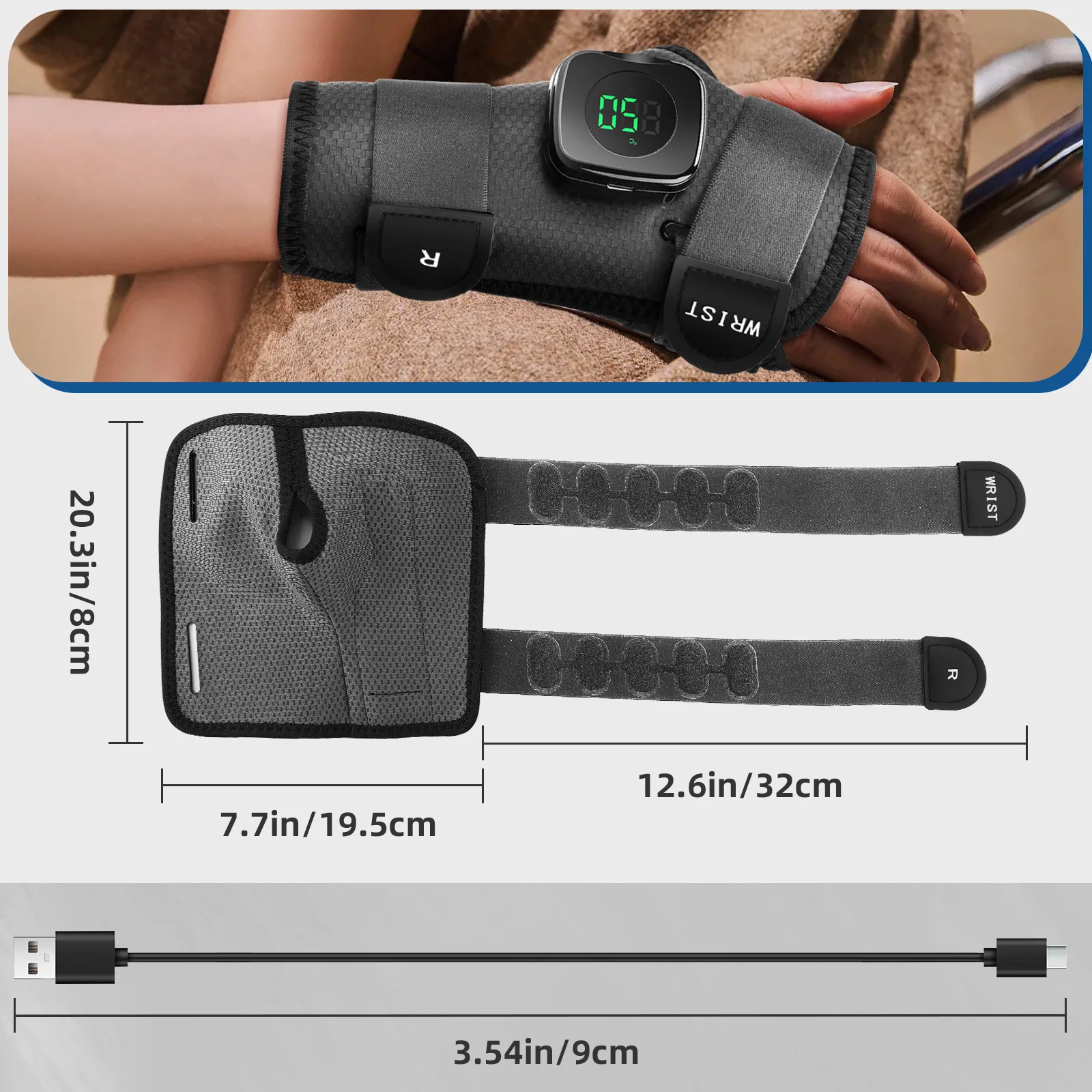 New Magnetic Controller Heat Wrist Guard Hand Joint Tendon Sheath Strain Hot Com