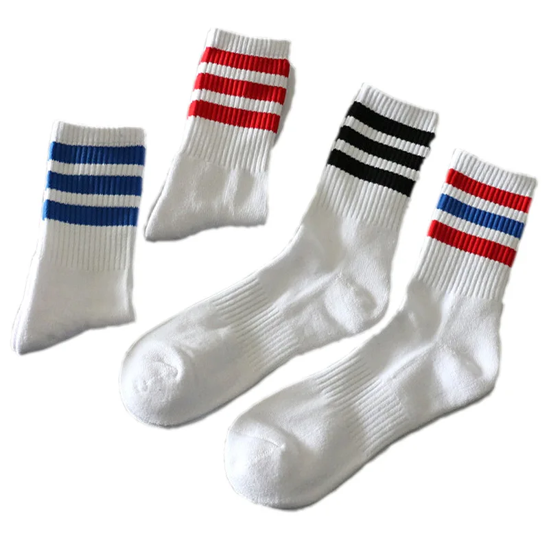 

Women Men Sports Knee Socks Striped Long Socks Ventilation Thickened bottom of towel