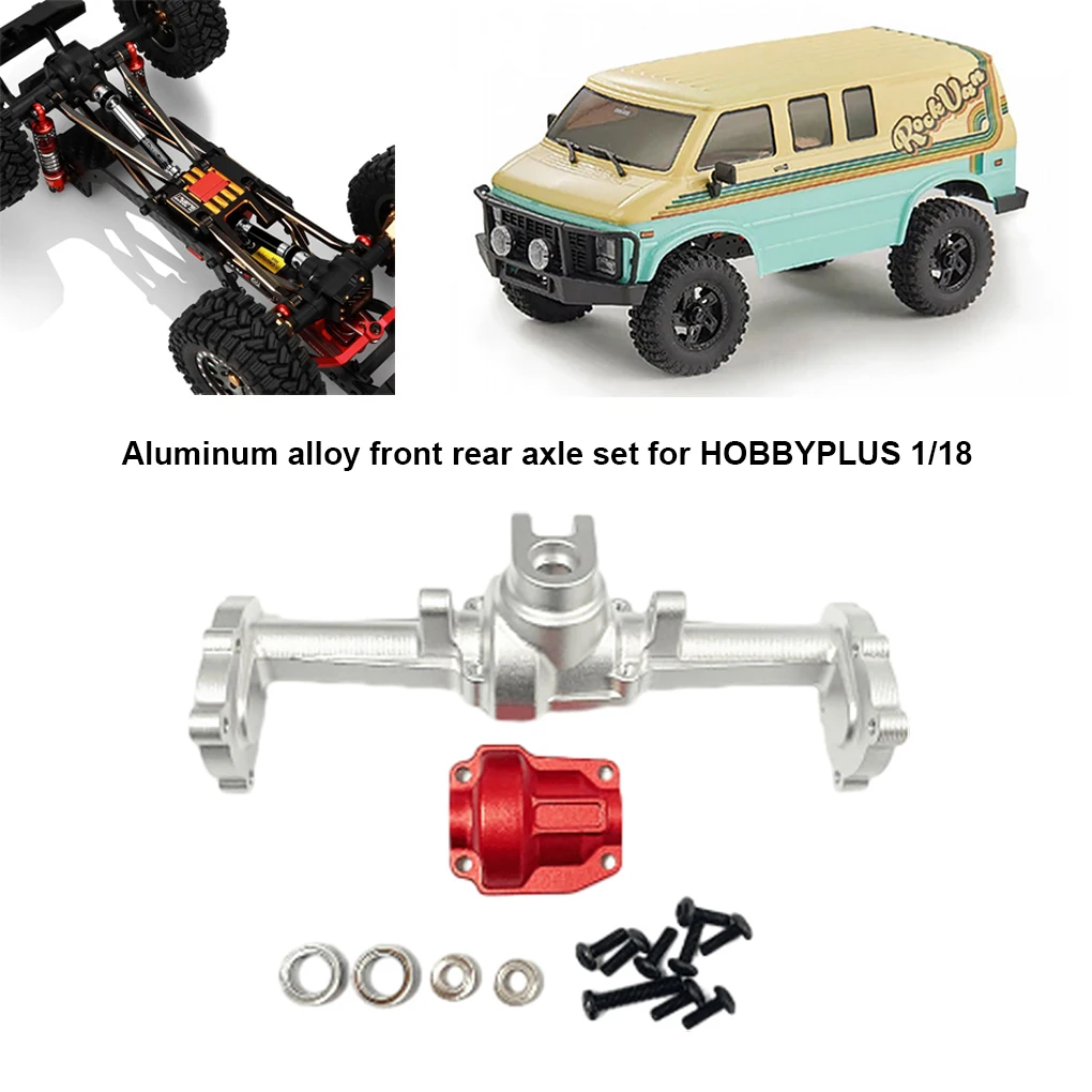

2PCS Aluminum Front Rear Axle Housing for 1/18 HOBBYPLUS 4WD Rock Van CR18P Upgrades Parts