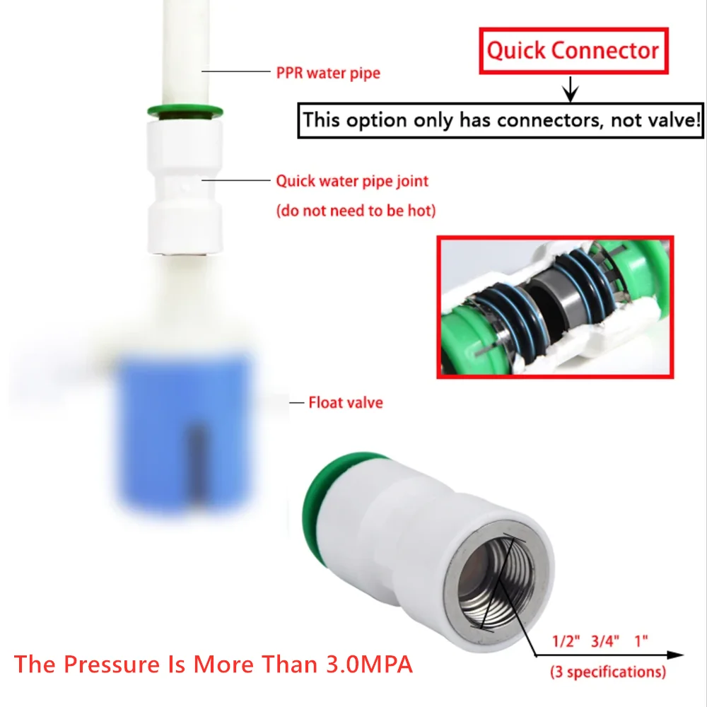 Water Pump Switch 1/2 3/4 1 Automatic Water Level Control Valve Float Ball Valve
