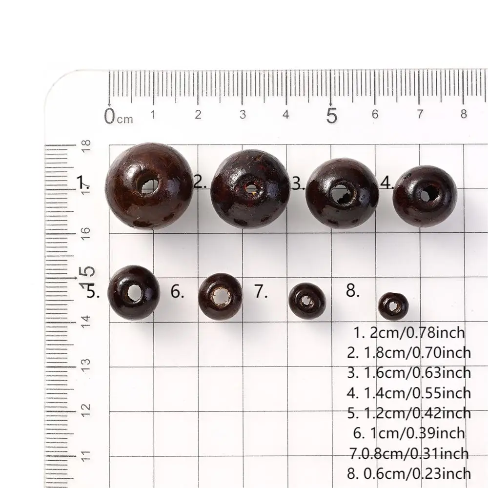 Eco-Friendly Brown Natural Wooden Beads for DIY Jewelry and Handmade Accessories