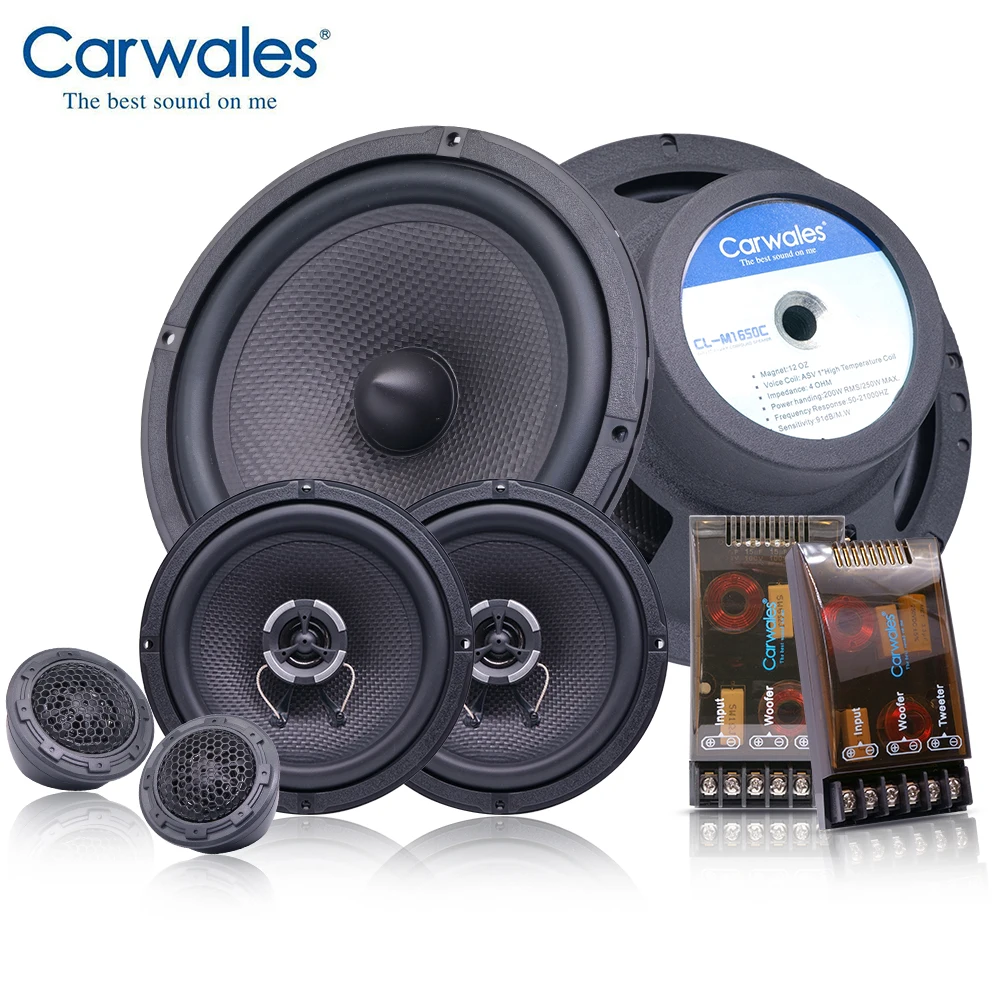 

6.5 Inch Full Frequency Combination Coaxial Speakers Kit with Tweeters Audio Sound System for Car Refit 6.5" Speaker Set HIFI
