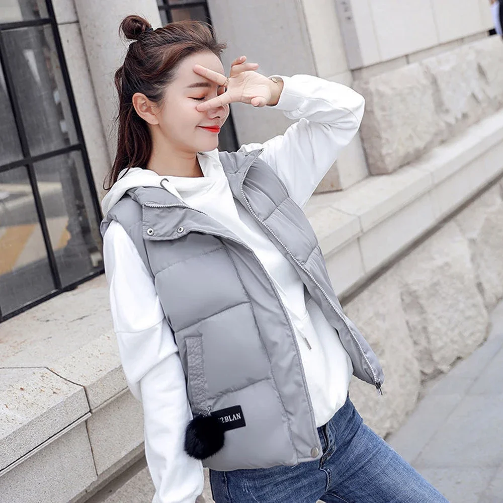 Women Vest Mandarin Collar Sleeveless Short Coat Women Jacket Waistcoat Female Plus Size Chalecos Para Mujer 2024 Autumn Winter