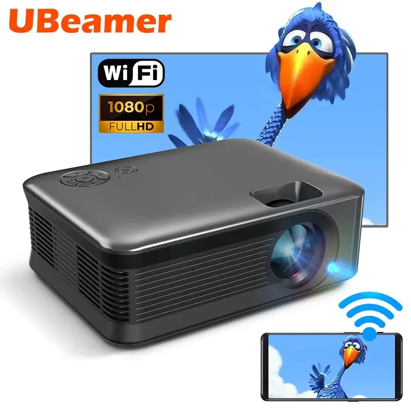 Ubeamer A30C MINI Projector Portable 3D Theater WIFI Sync Android IOS Smartphone 4K 1080P Moive Videoprojector LED Smart Cinema