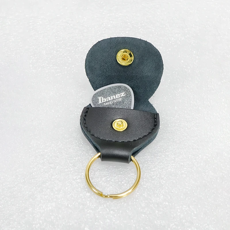 Guitar Pick Holder Dunlop Leather Guitarra Plectrum Case Bag Keychain Shape Guitar Accessories Parts