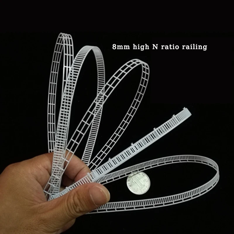 High 8MM N Scale Railing Model For Diy Making 1:150 Building/Ship Model Fence Design Materials Diorama Kits 1Pcs