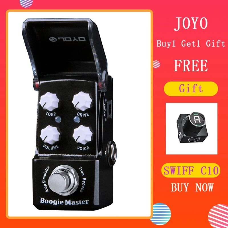 

JOYO JF-309 Boogie Master Amplifier Simulator Guitar Pedal True Bypass Modern Rock Metal Sounds Overdrive Effect Pedal