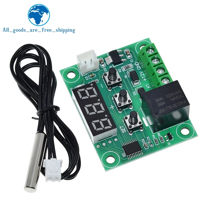 W1209 Digital Thermostat Temperature Controller Dc W1209 Blue/red 12v