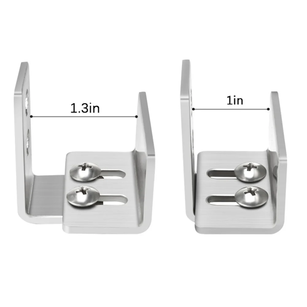 Sliding Barn Door Guide Stainless Steel Floor Guide Wall Mount Adjustable Anti Jump Door Bottom Guide Screws