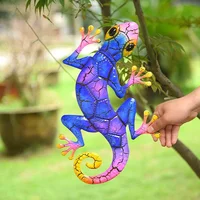 Metal Gecko Yard Garden Decoration for Outdoor Statues Home-garden Wall Decor Miniature Accessories Sculpture Lizard Ornaments 3