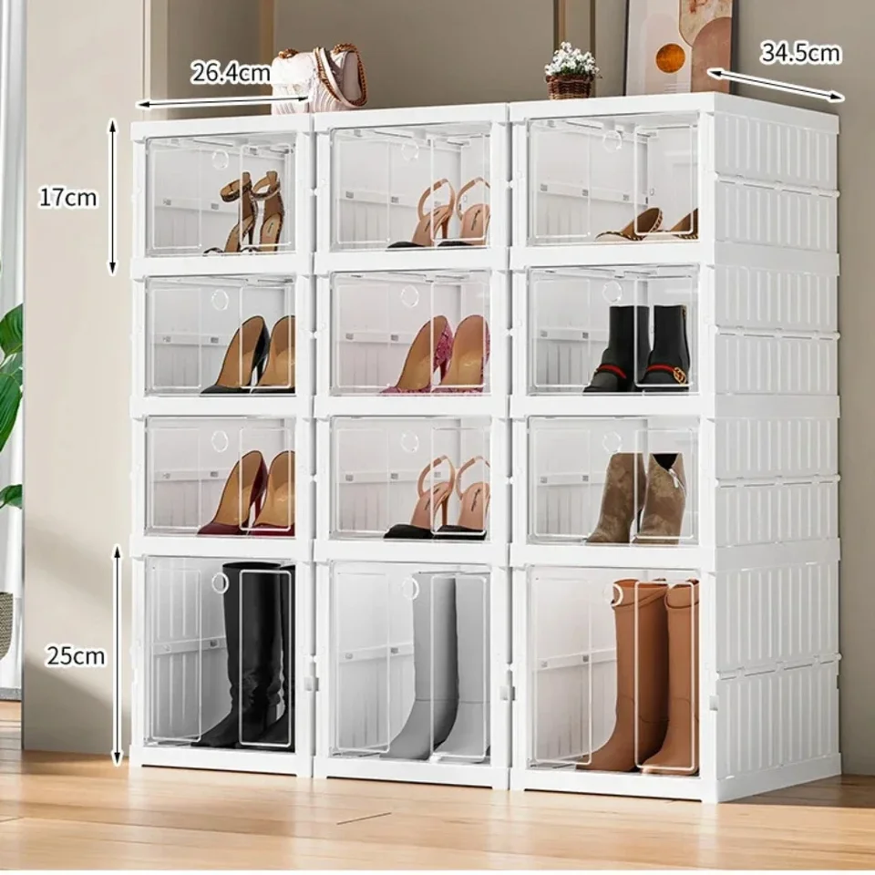 Closet Stackable Shoe Box Drawers Shoe Stand Stackable Shoe Rack