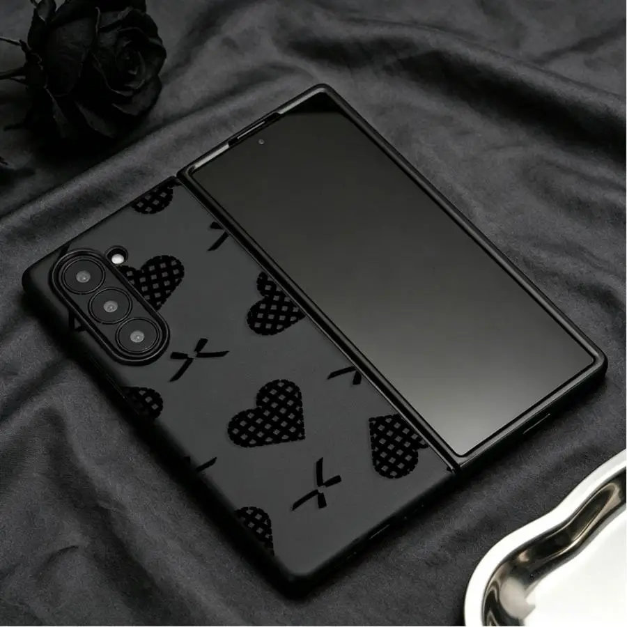 Elegant Bowknot Hearts Phone Case with Back Cover Design