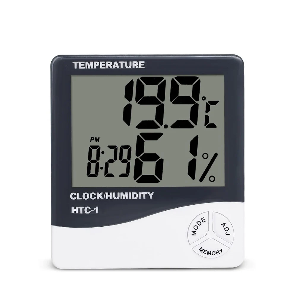 Digital Temperature Sensor Electronic Humidity Meter LCD Display Smart Hygrometer Portable for Home Room for Weather Air Quality