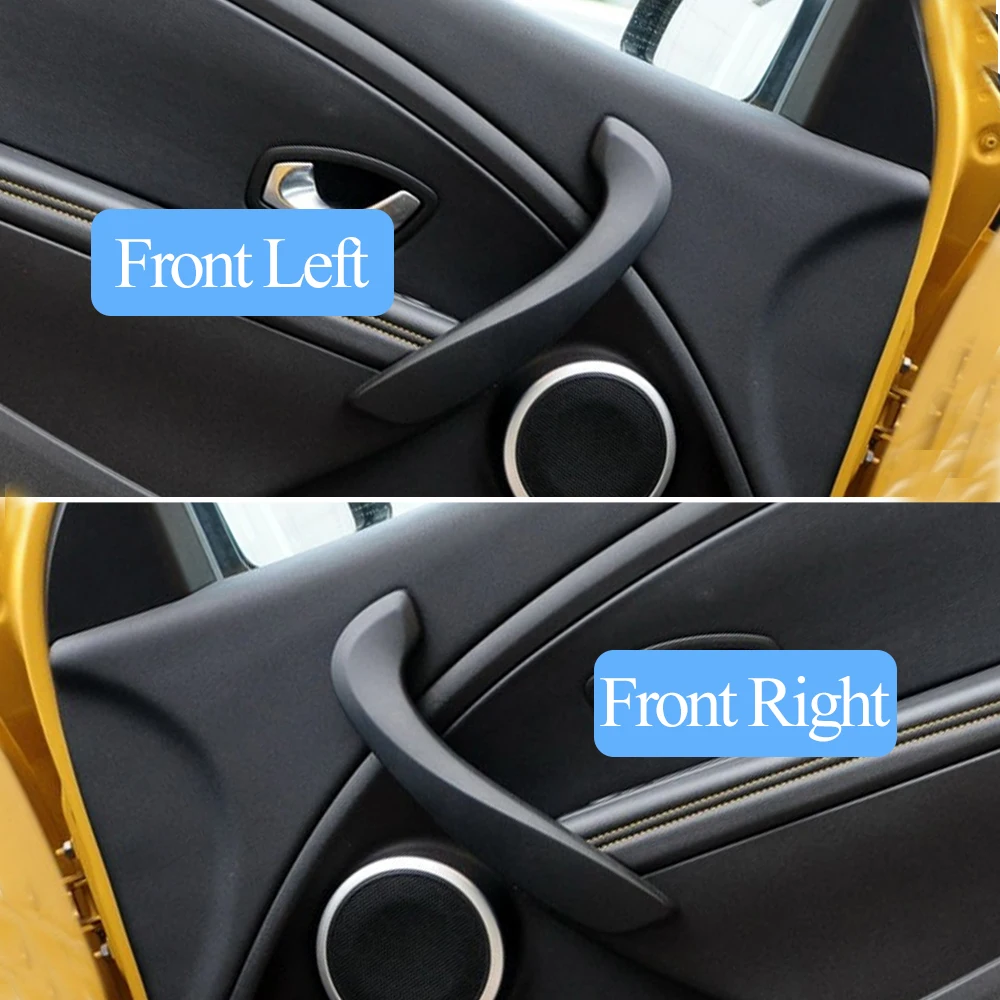 Black Carbon Fiber Front Left or Right Door Inner Handle Cover For